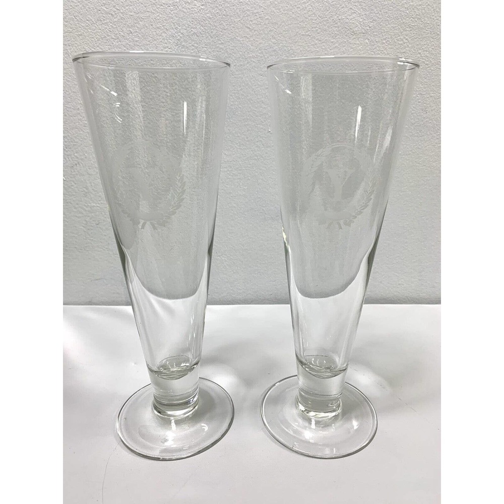 Two Tall Champagne‎ Flutes Monogram Y Wedding Glasses Barware 9"